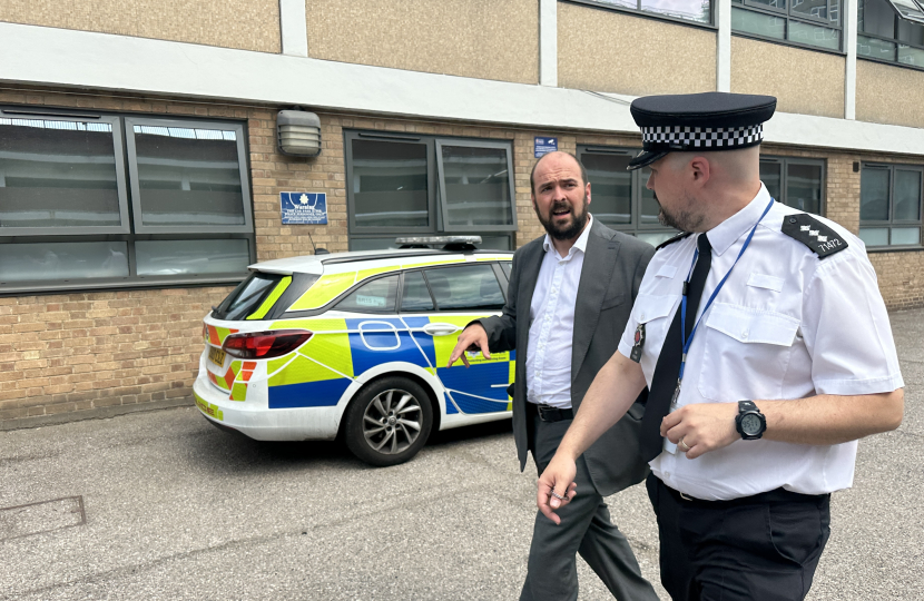 Richard with Police in Basildon