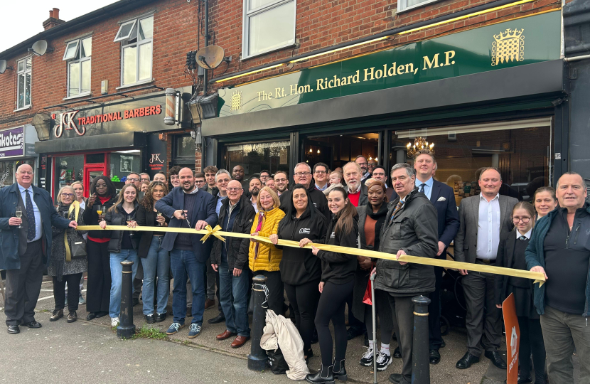 Richard opening his new constituency office