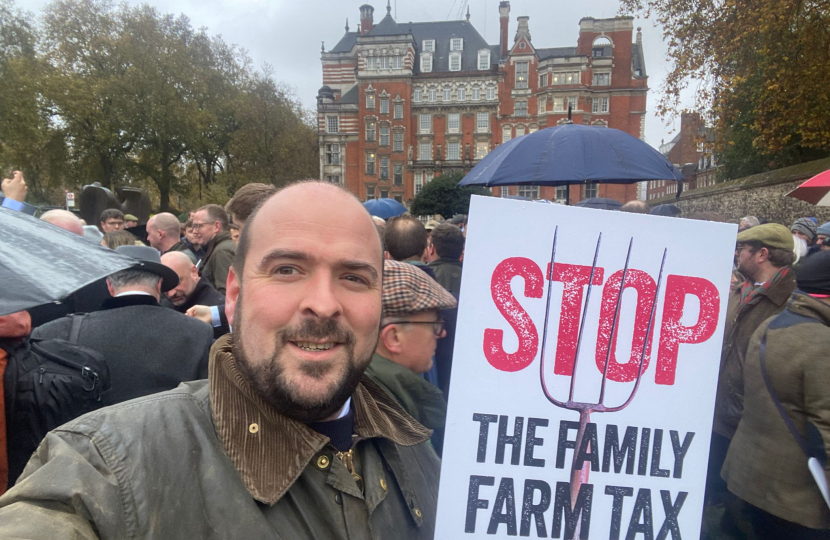 Richard at Family Farm Tax rally