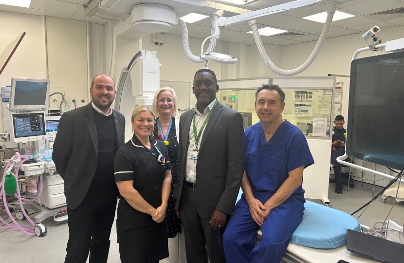 Richard with the team at the Essex Cardiothoracic Centre