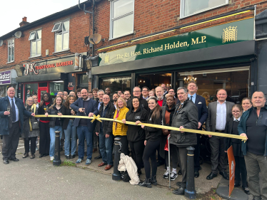 Richard opening his new constituency office