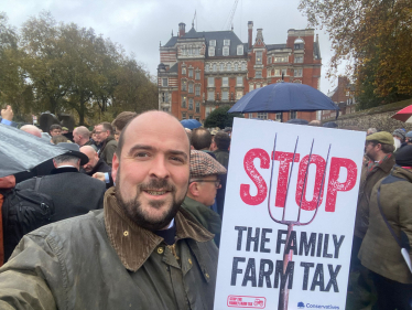 Richard at Family Farm Tax rally